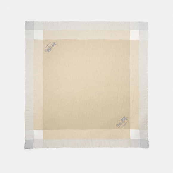 Coach Windowpane Challis Scarf - Picture 1 of 8